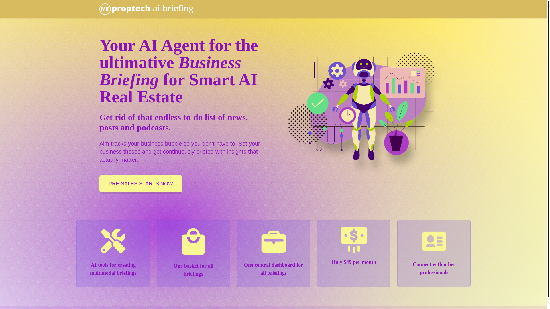 website screenshot of https://proptechaibriefing.com/
