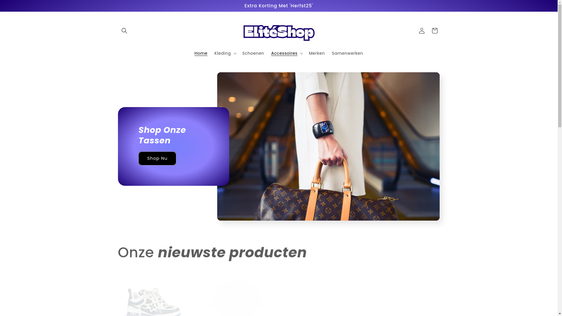 website screenshot of https://eliteshopfashion.nl/