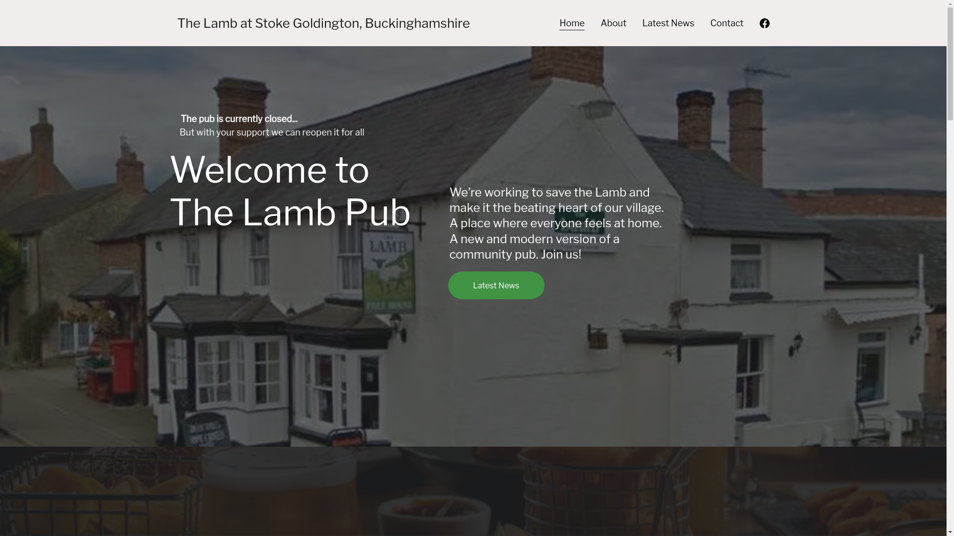 website screenshot of https://thelamb.pub/