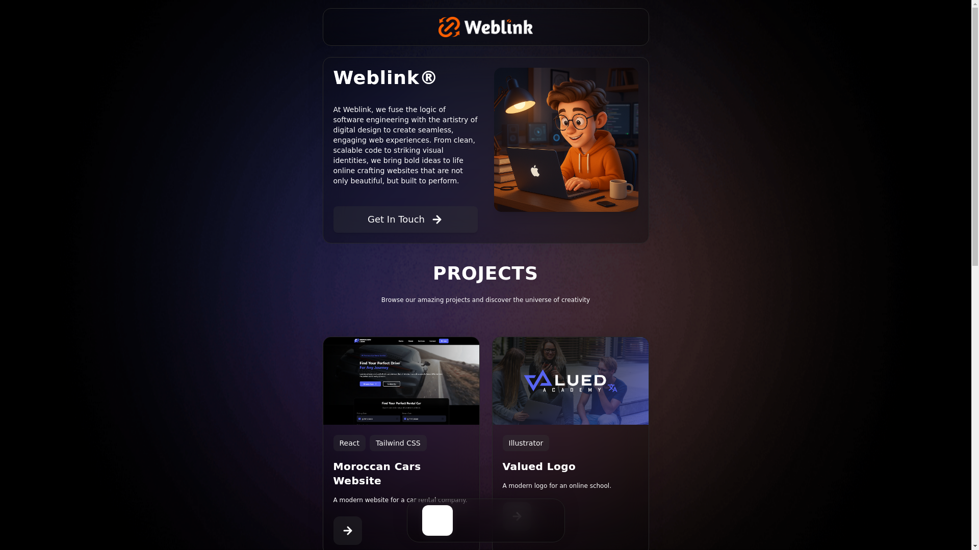 website screenshot of https://weblink-clk.pages.dev/