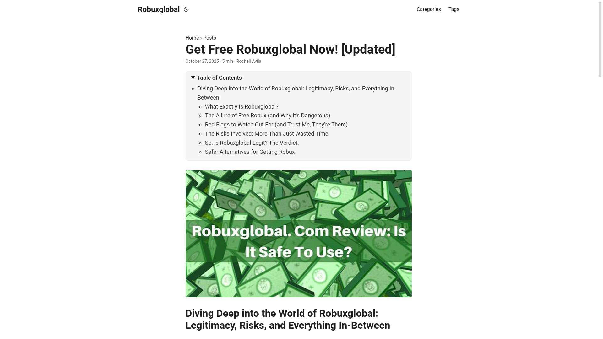 website screenshot of https://robuxglobal.pages.dev/