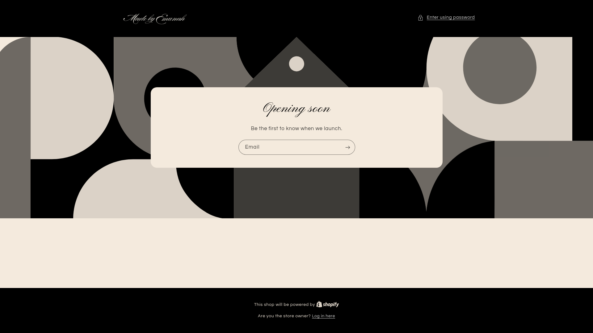 website screenshot of https://madebyemunah.com/