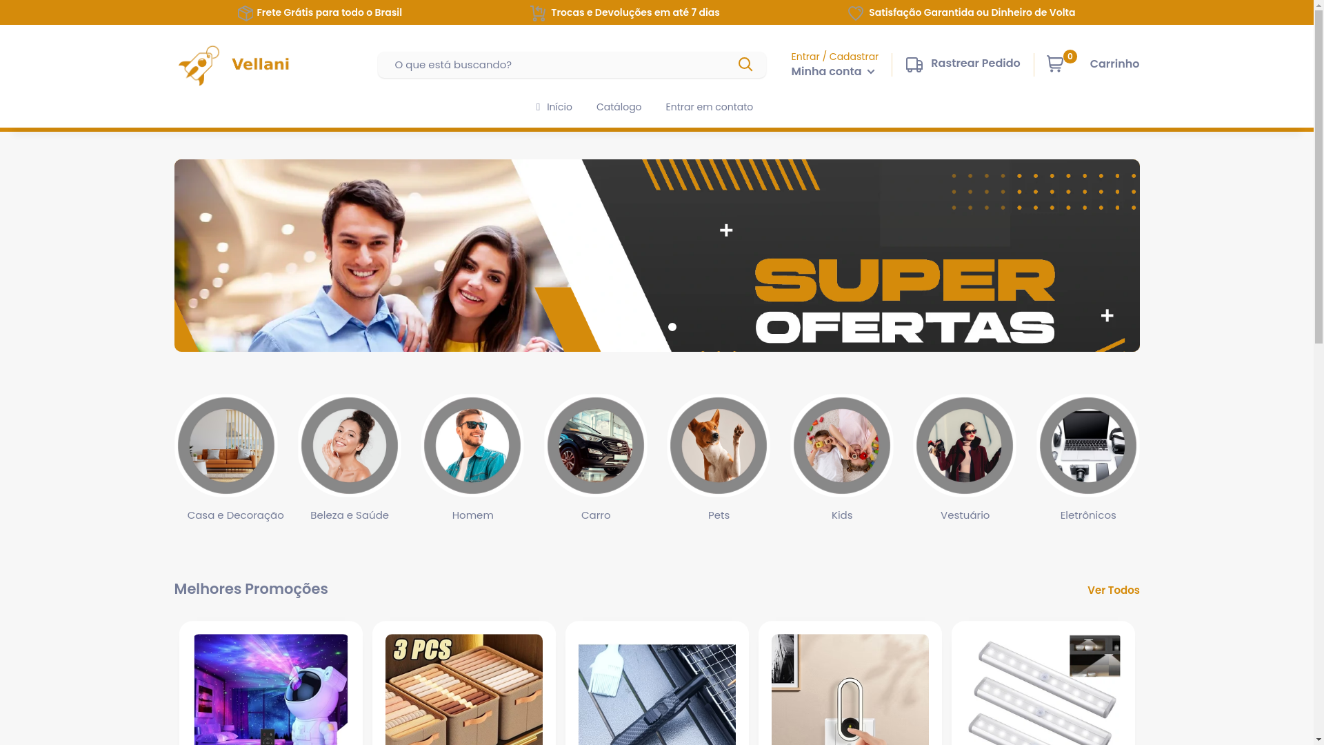 website screenshot of https://vellanishop.com.br/