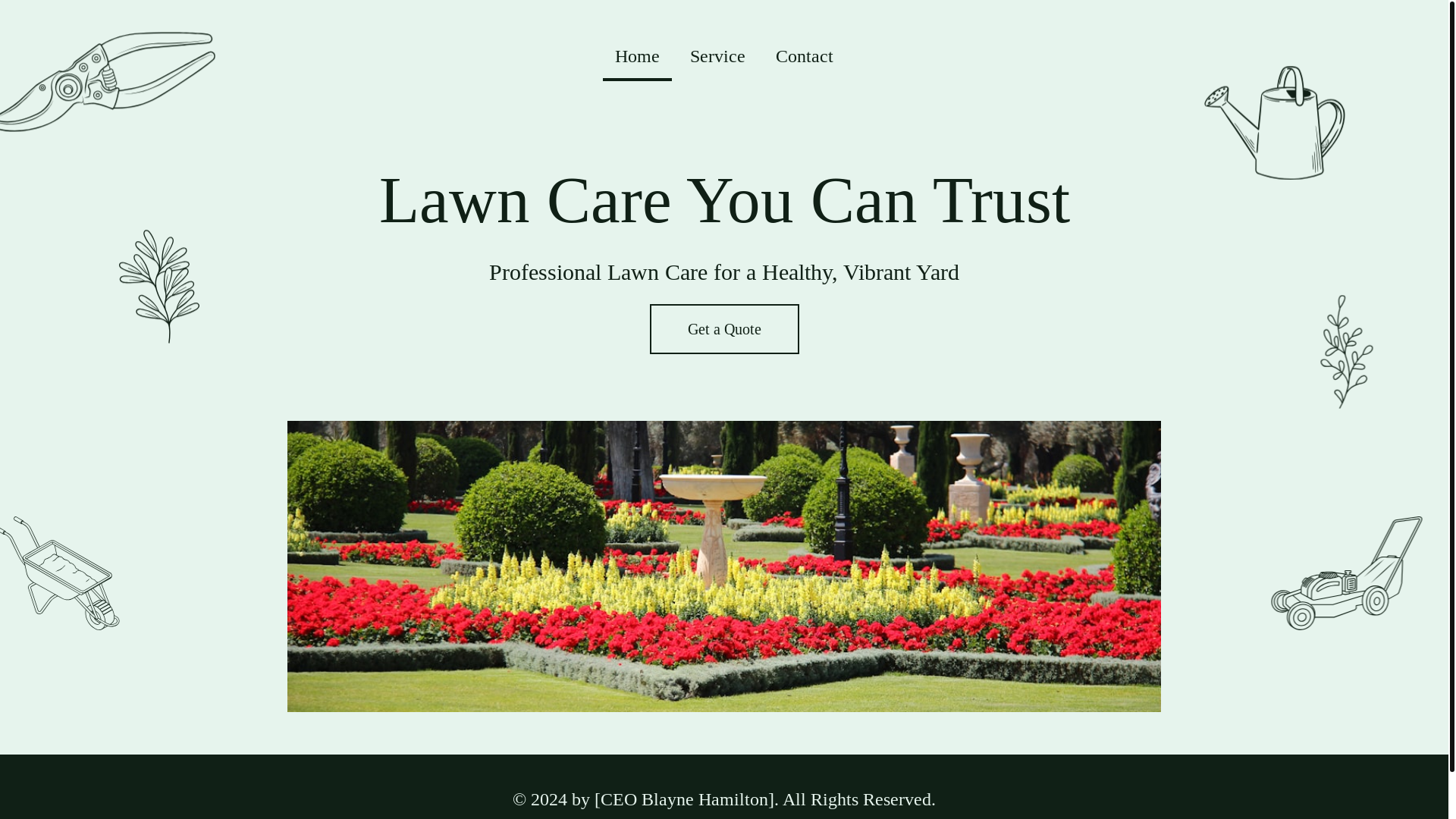 website screenshot of https://blayneslandscaping.com/