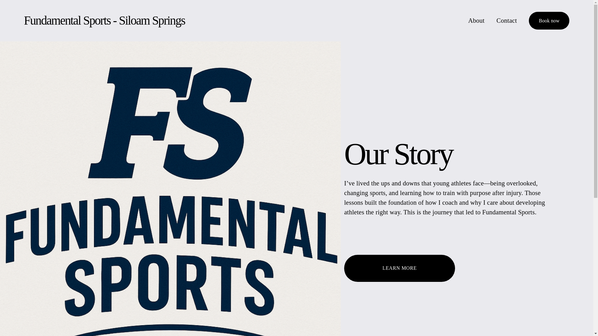 website screenshot of https://fundamentalsportssiloamsprings.com/