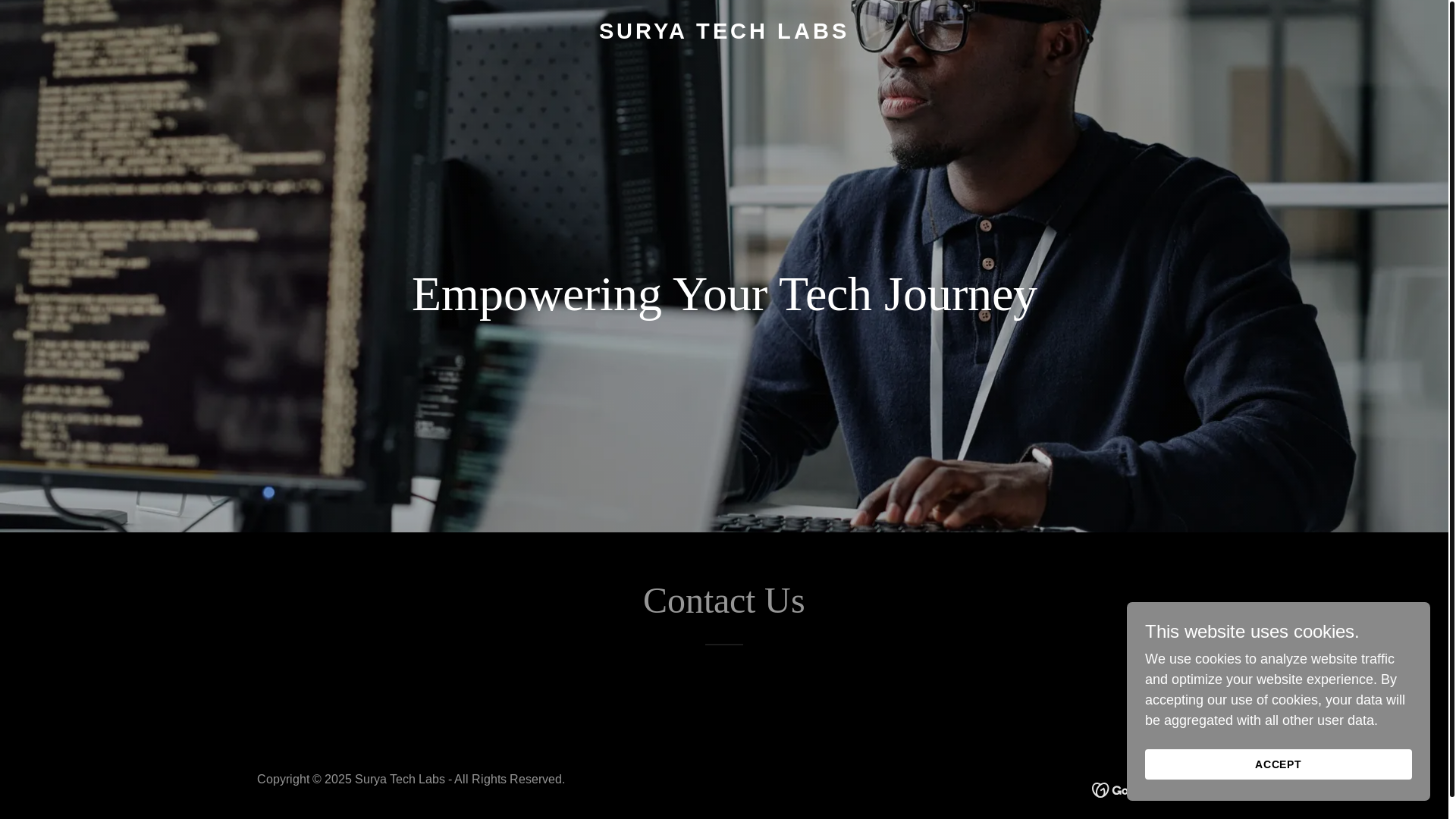 website screenshot of https://suryatechlabs.info/