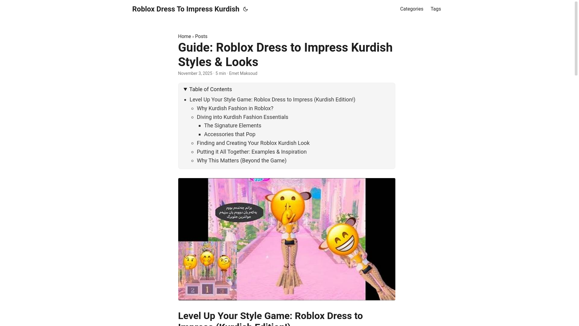 website screenshot of https://roblox-dress-to-impress-kurdish.pages.dev/