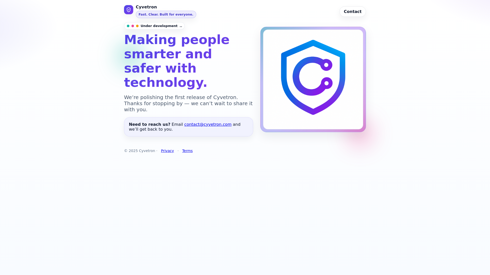 website screenshot of https://cyvetron-web-prod.pages.dev/