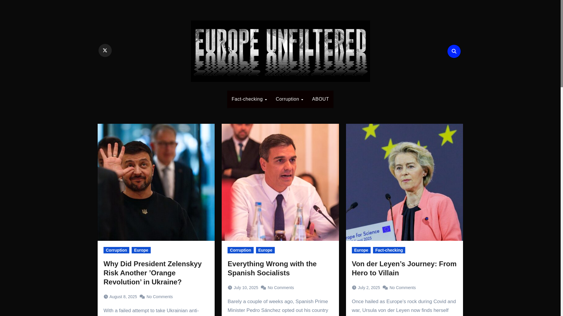 website screenshot of https://europeunfiltered.com/