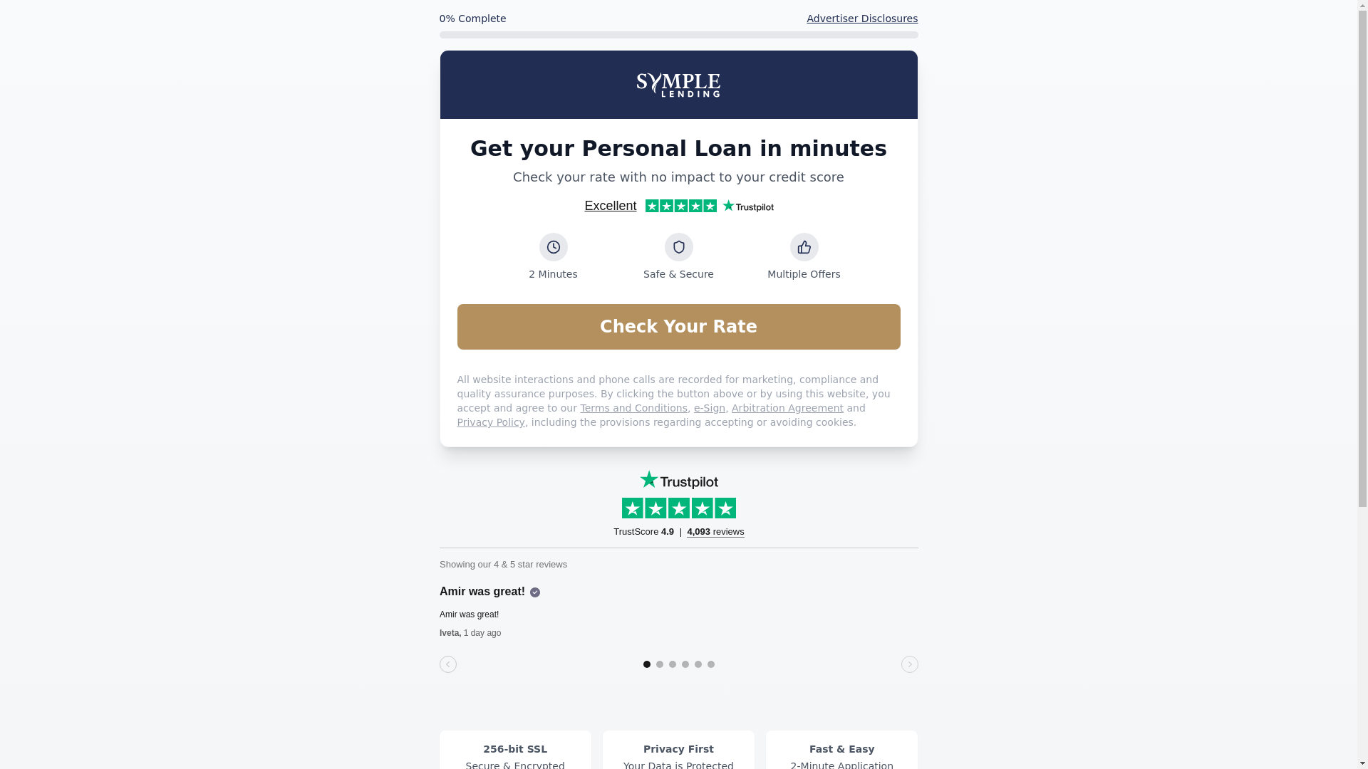 website screenshot of https://symplelendingvendor.com/