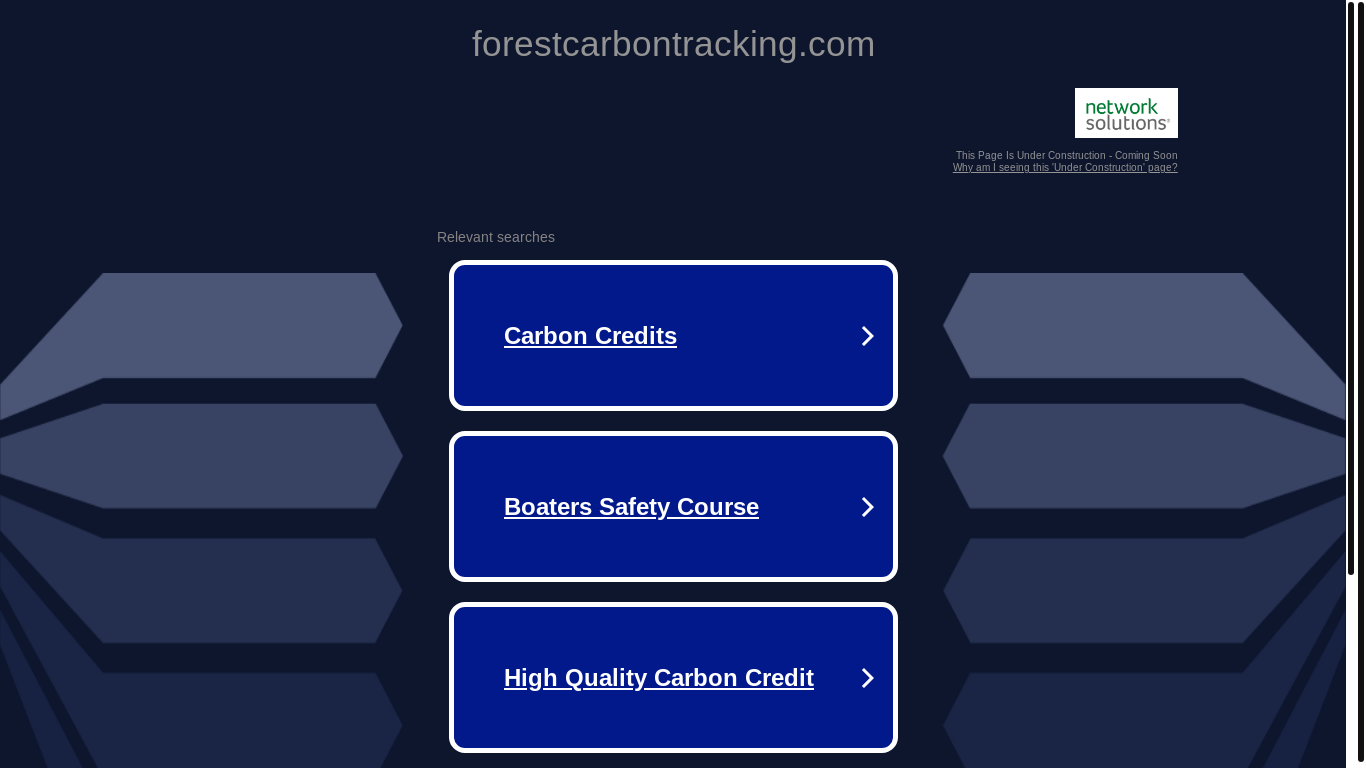 website screenshot of https://forestcarbontracking.com/