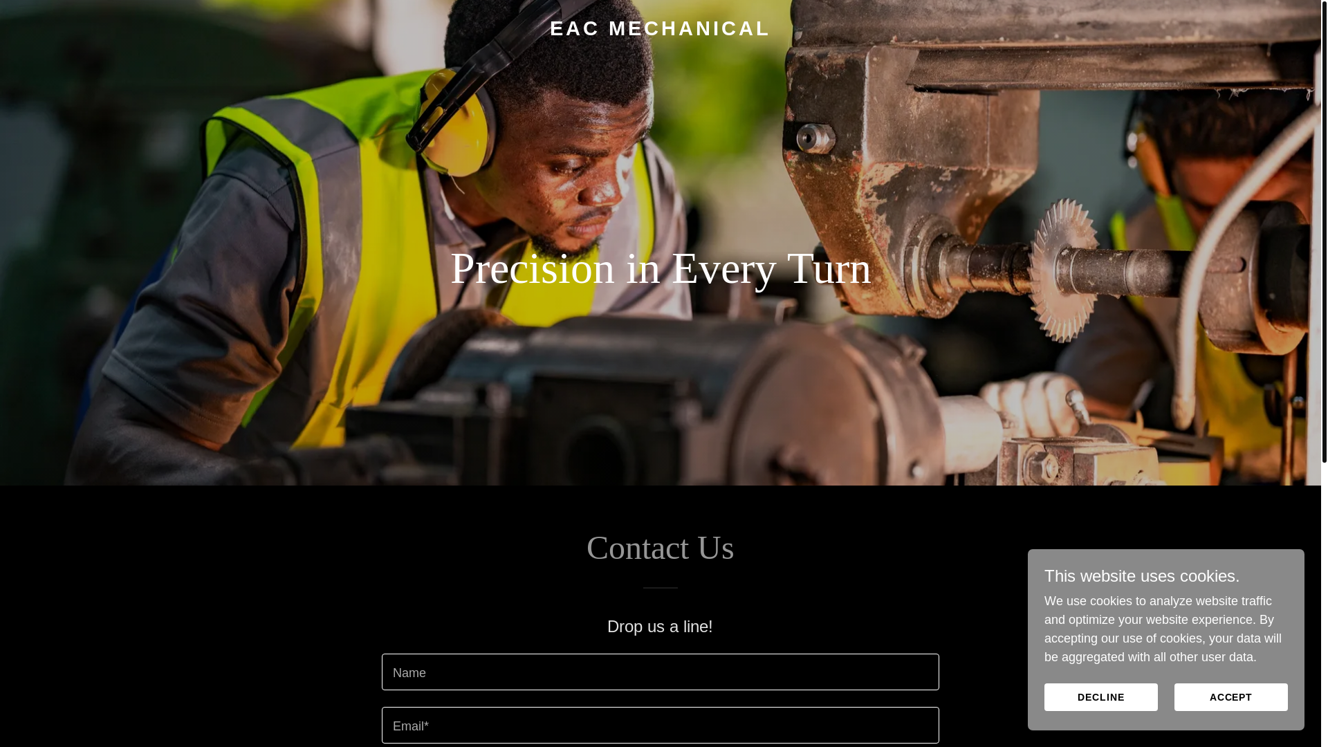 website screenshot of https://eacmechanical.co.uk/