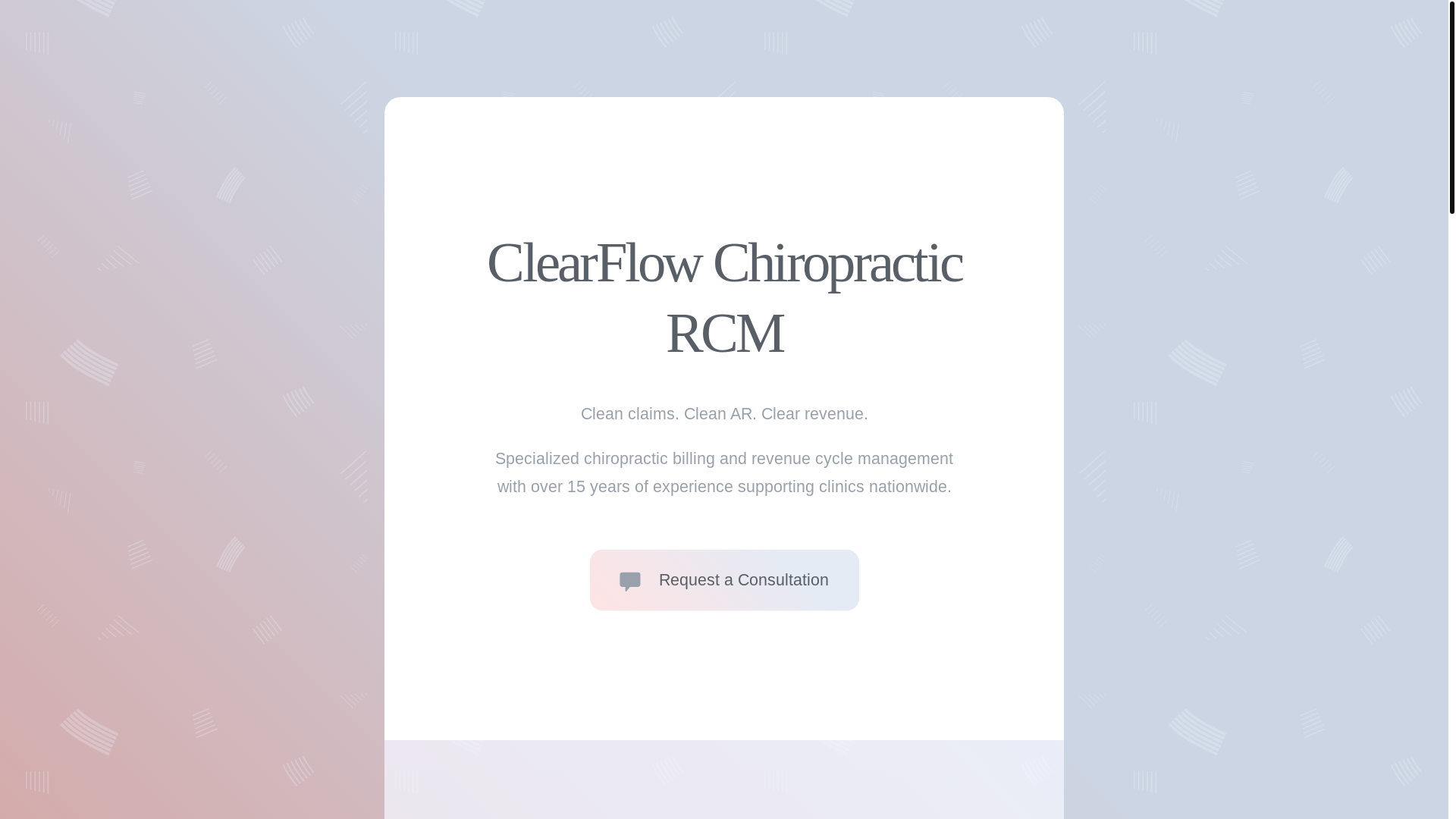 website screenshot of https://clearflowrcm.com/