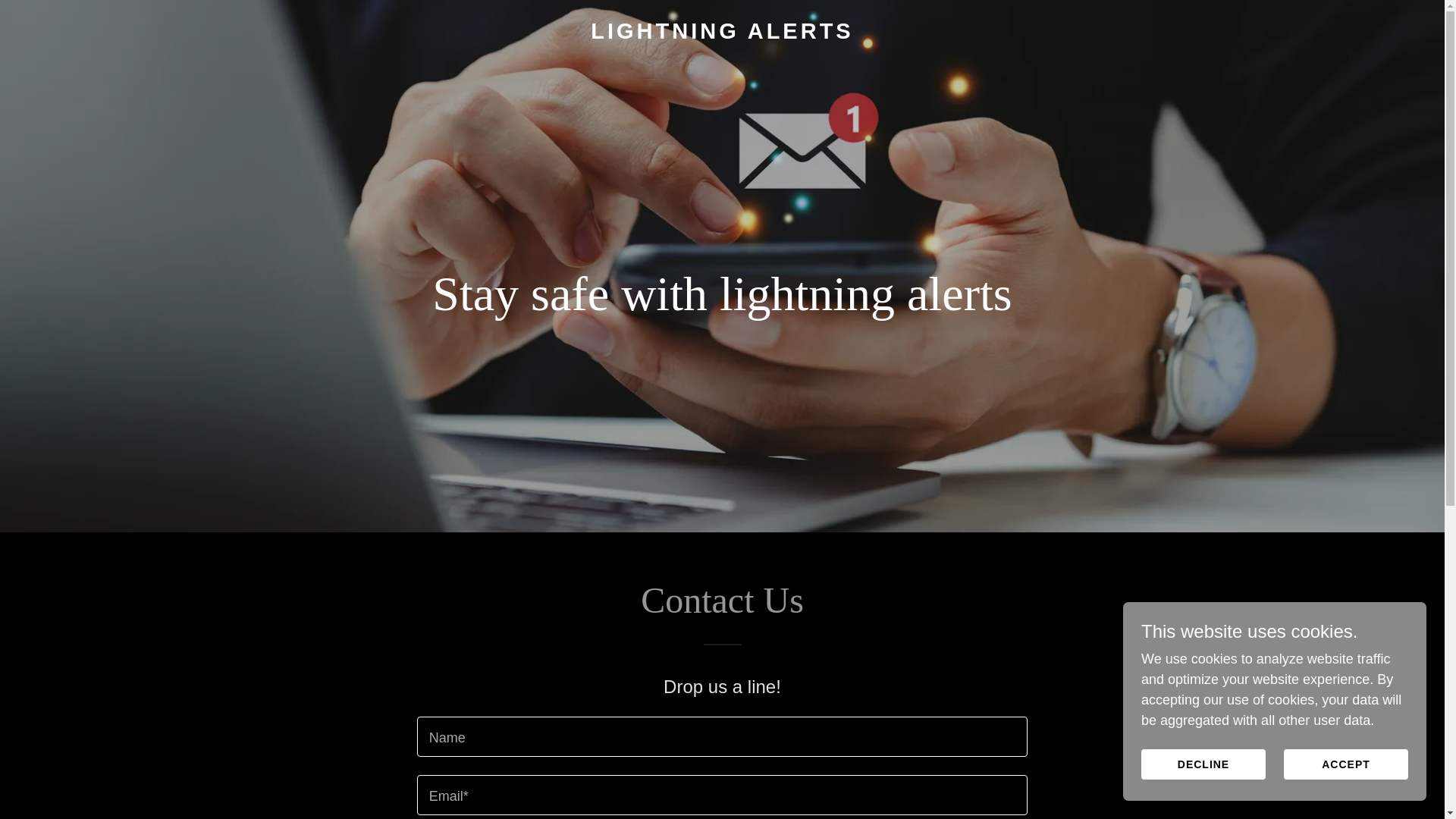 website screenshot of https://lightningalerts.live/