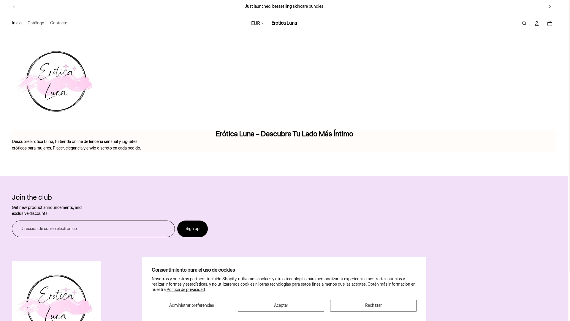 website screenshot of https://eroticaluna.com/