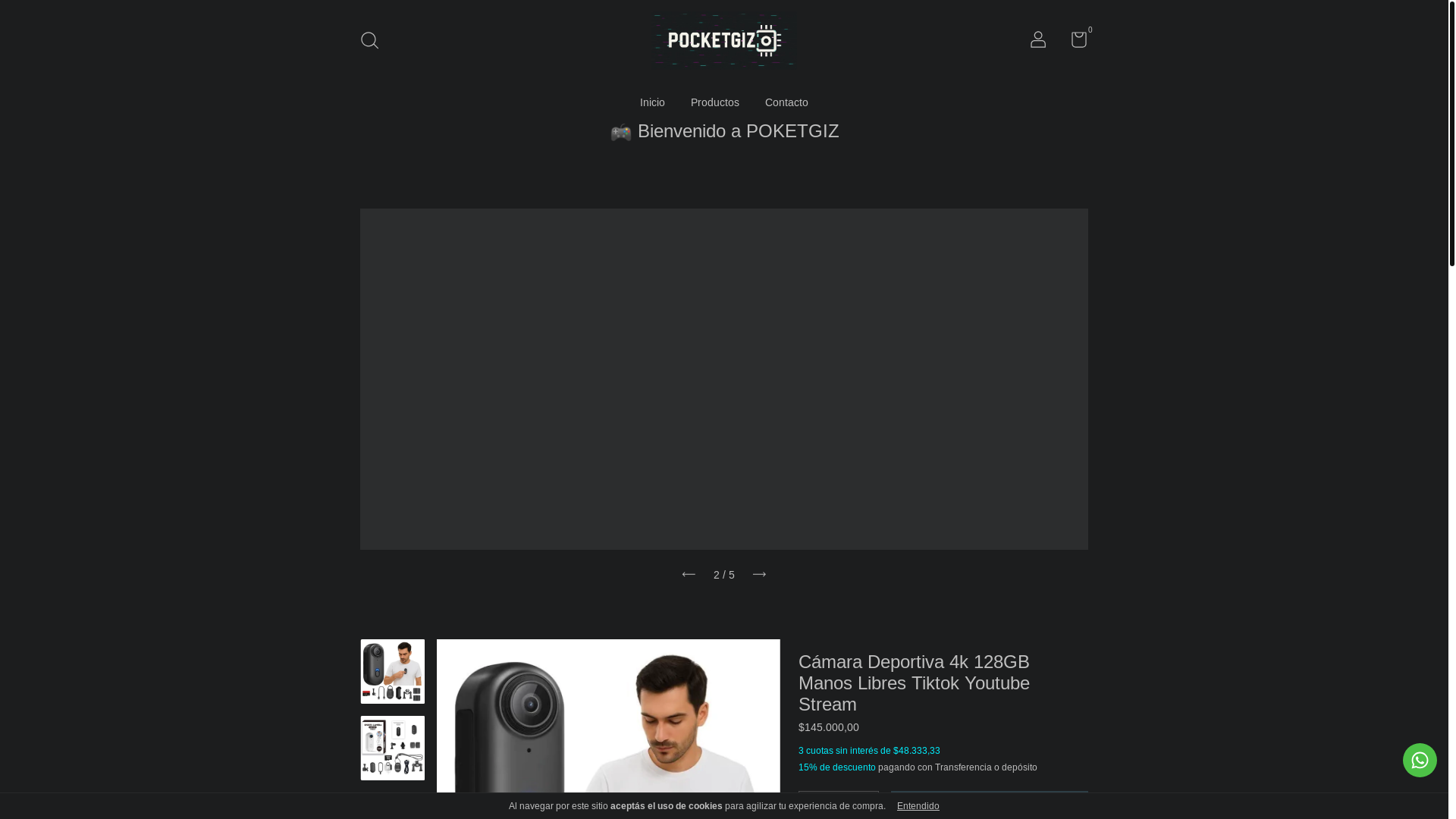 website screenshot of https://pocketgiz.ar/