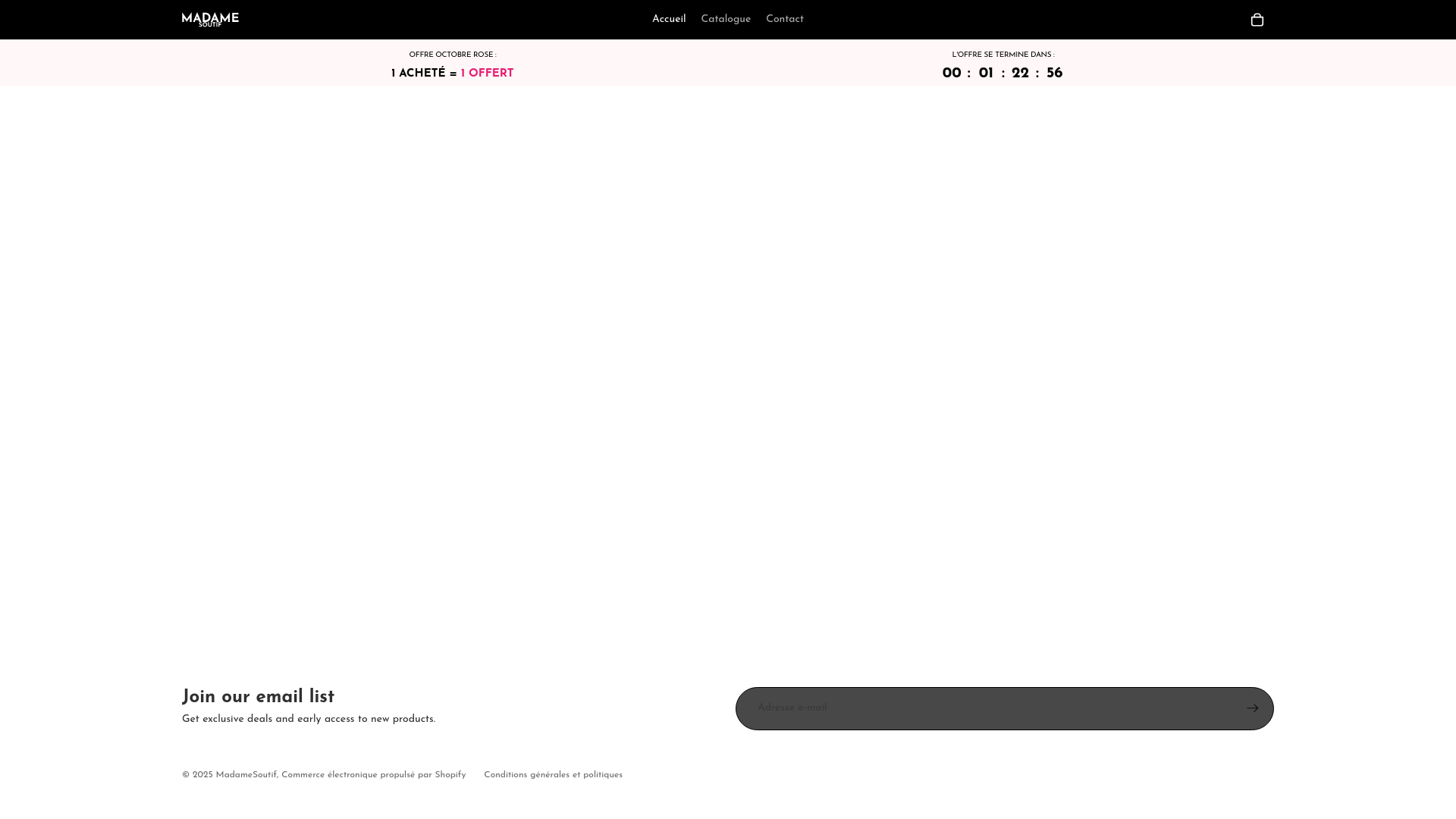 website screenshot of https://madamesoutif.com/