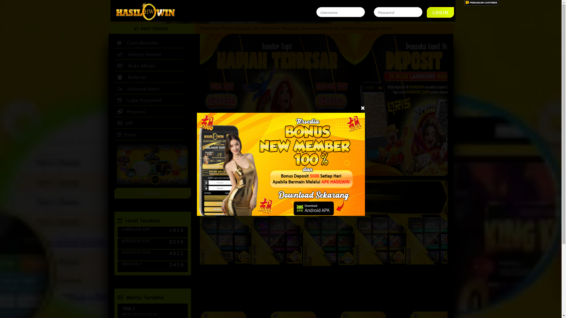 website screenshot of https://gamehasilwin.xyz/