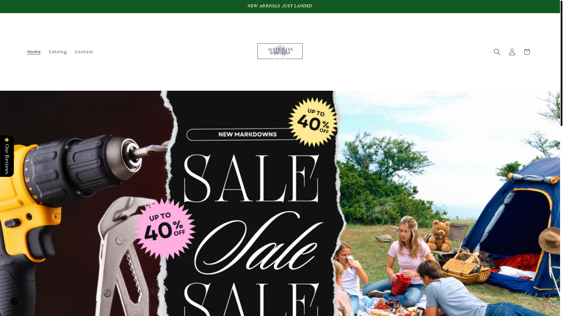 website screenshot of https://australianbargainsstore.com.au/