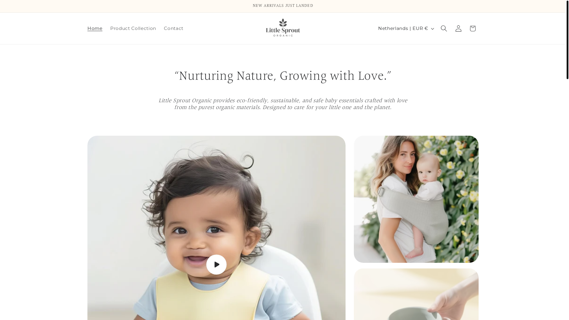 website screenshot of https://littlesproutorganic.com/