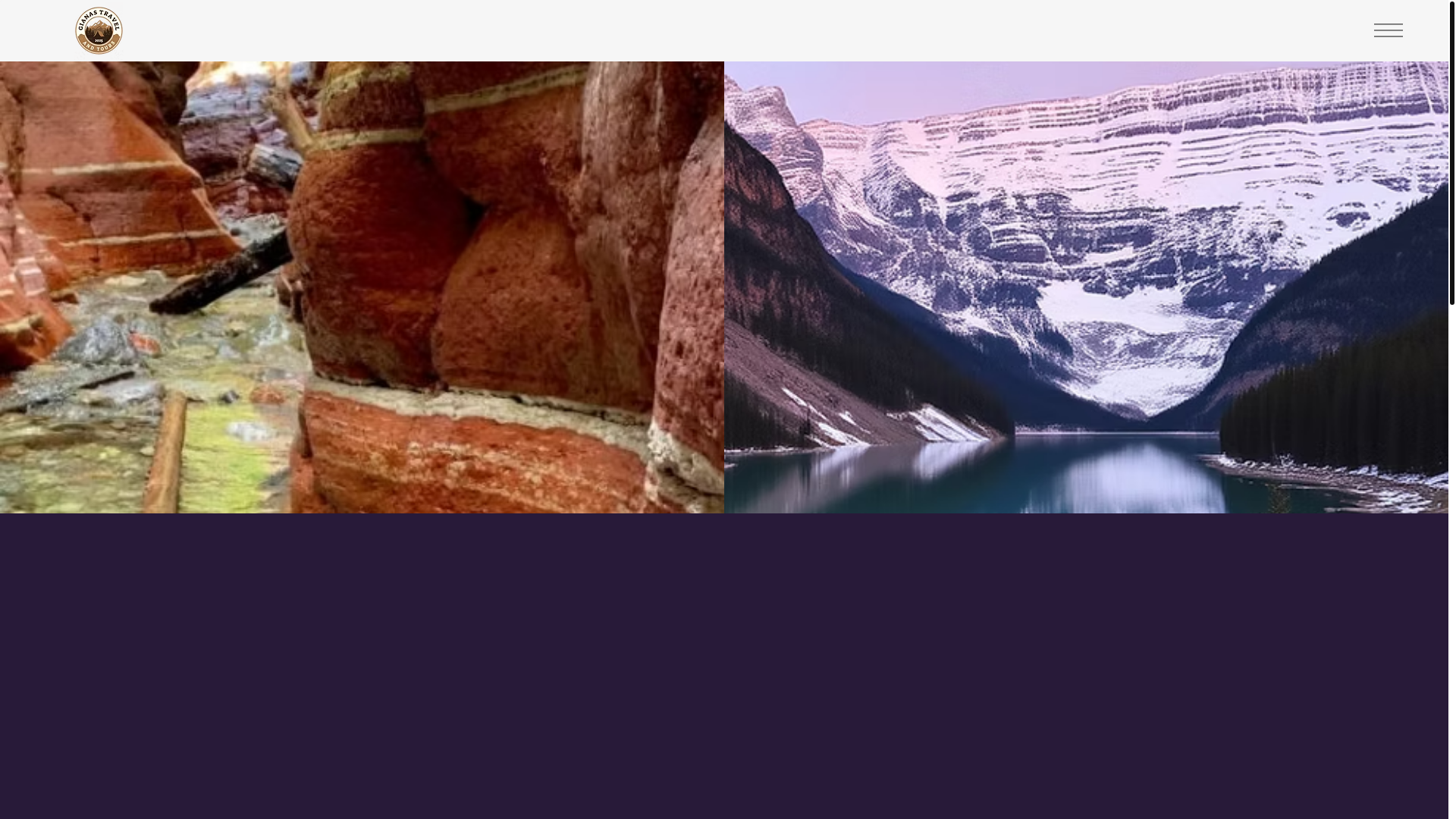 website screenshot of https://gianastravelandtours.com/