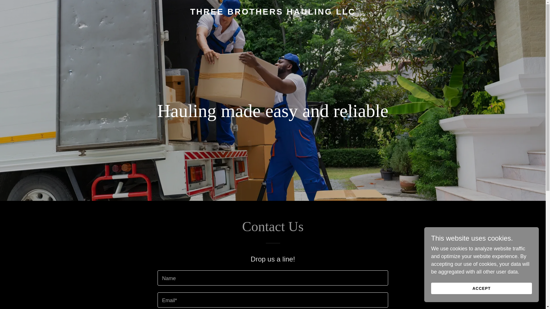 website screenshot of https://threebrothershaulingllc.com/