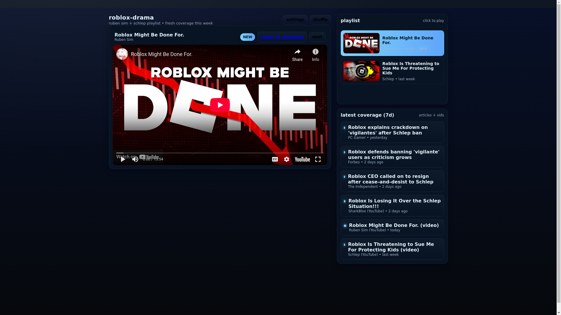website screenshot of https://roblox-drama.pages.dev/