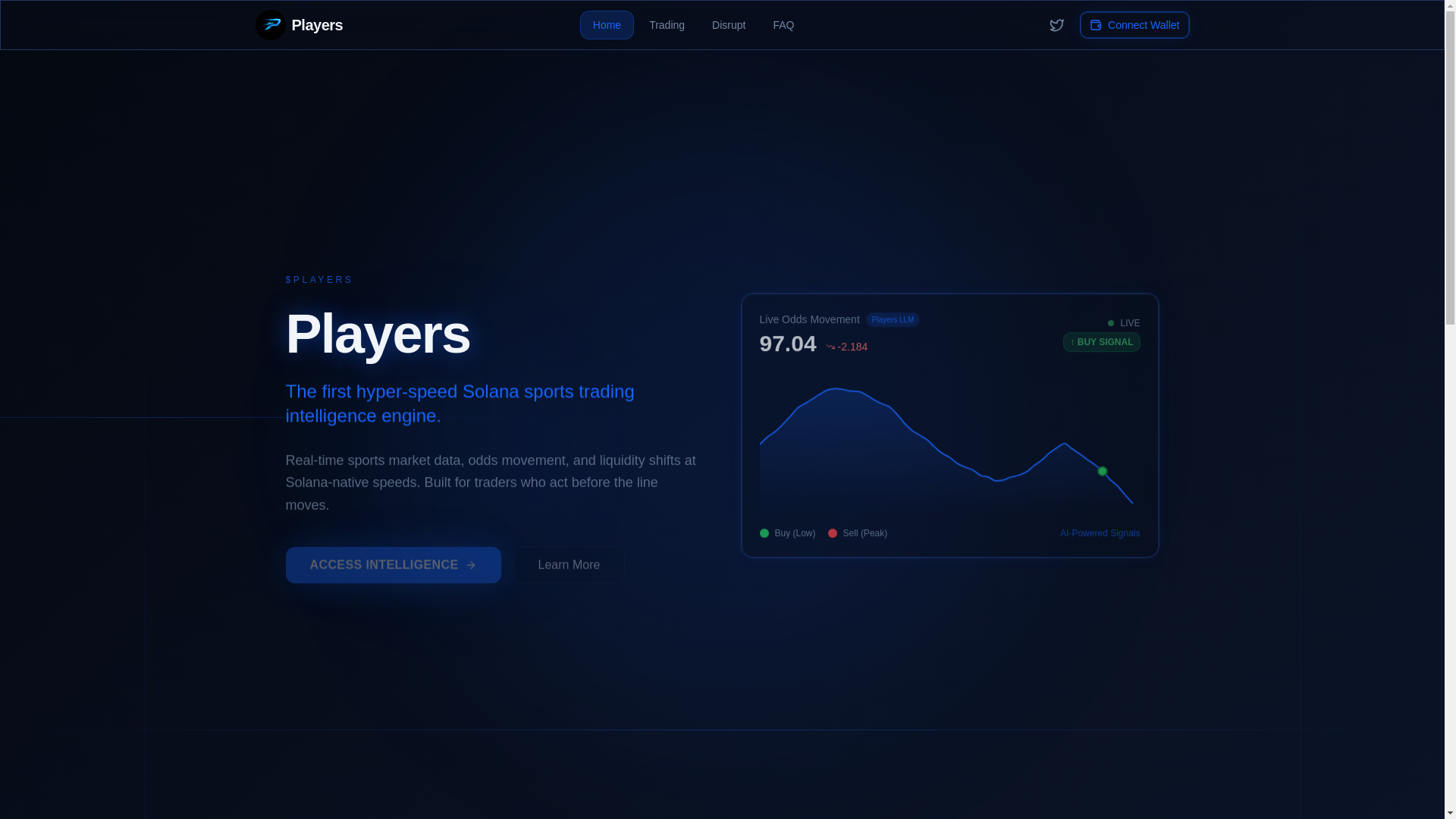 website screenshot of https://players-solana.com/