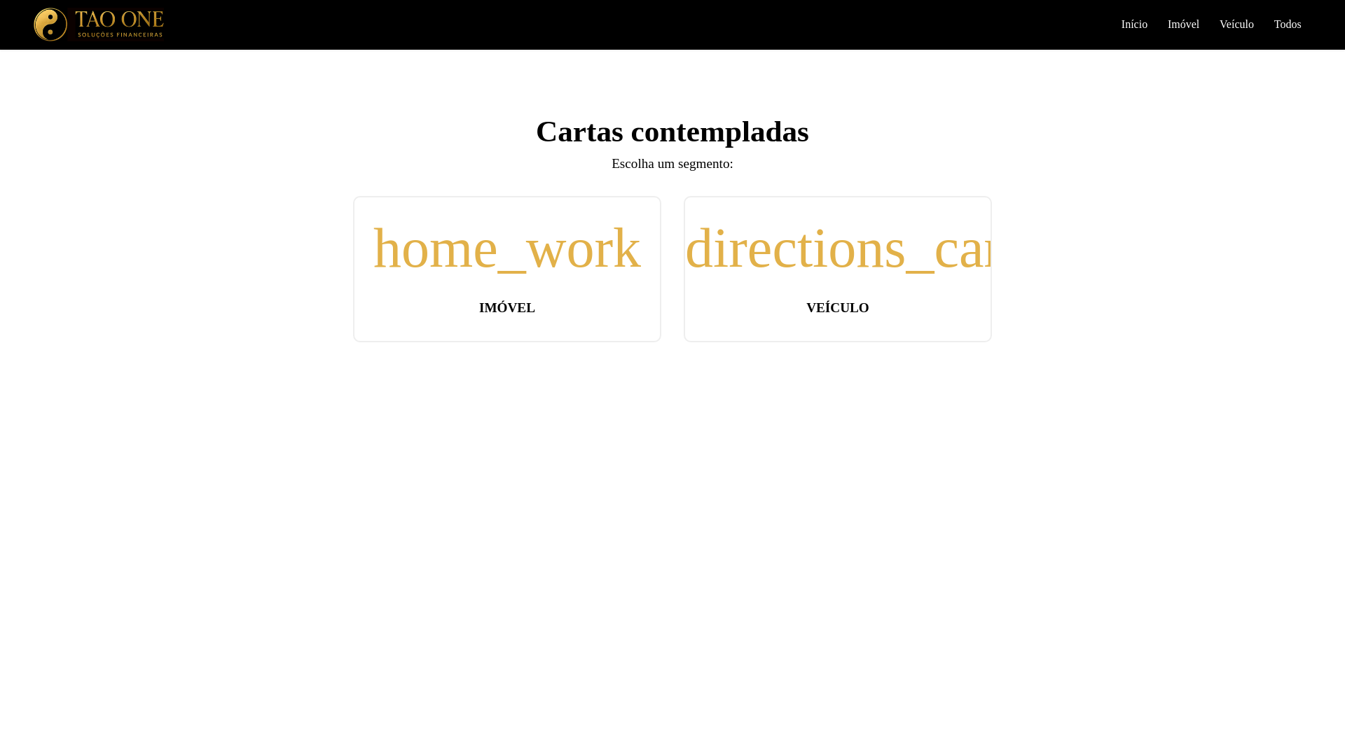 website screenshot of https://taoone.com.br/