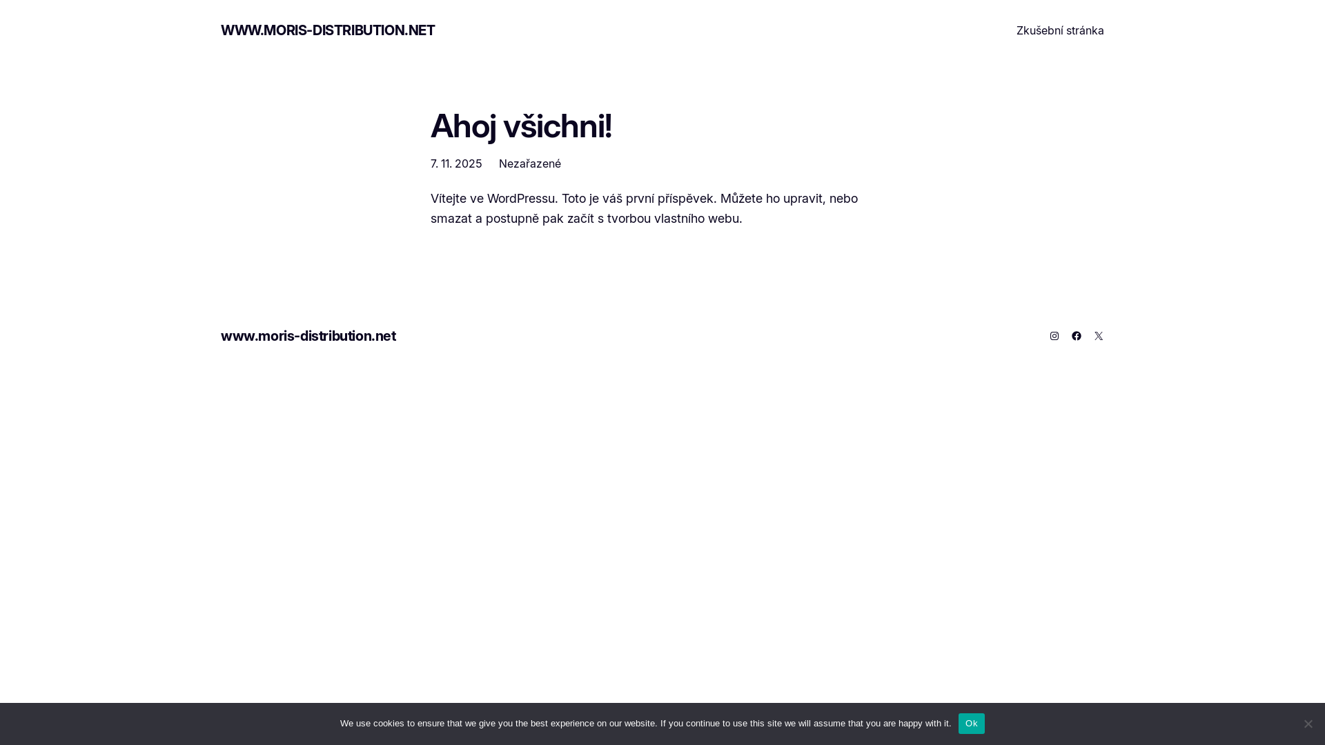 website screenshot of https://moris-distribution.net/