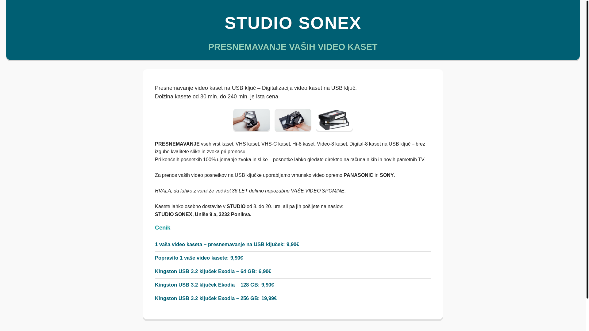 website screenshot of https://presnemavanjevideokaset.eu/