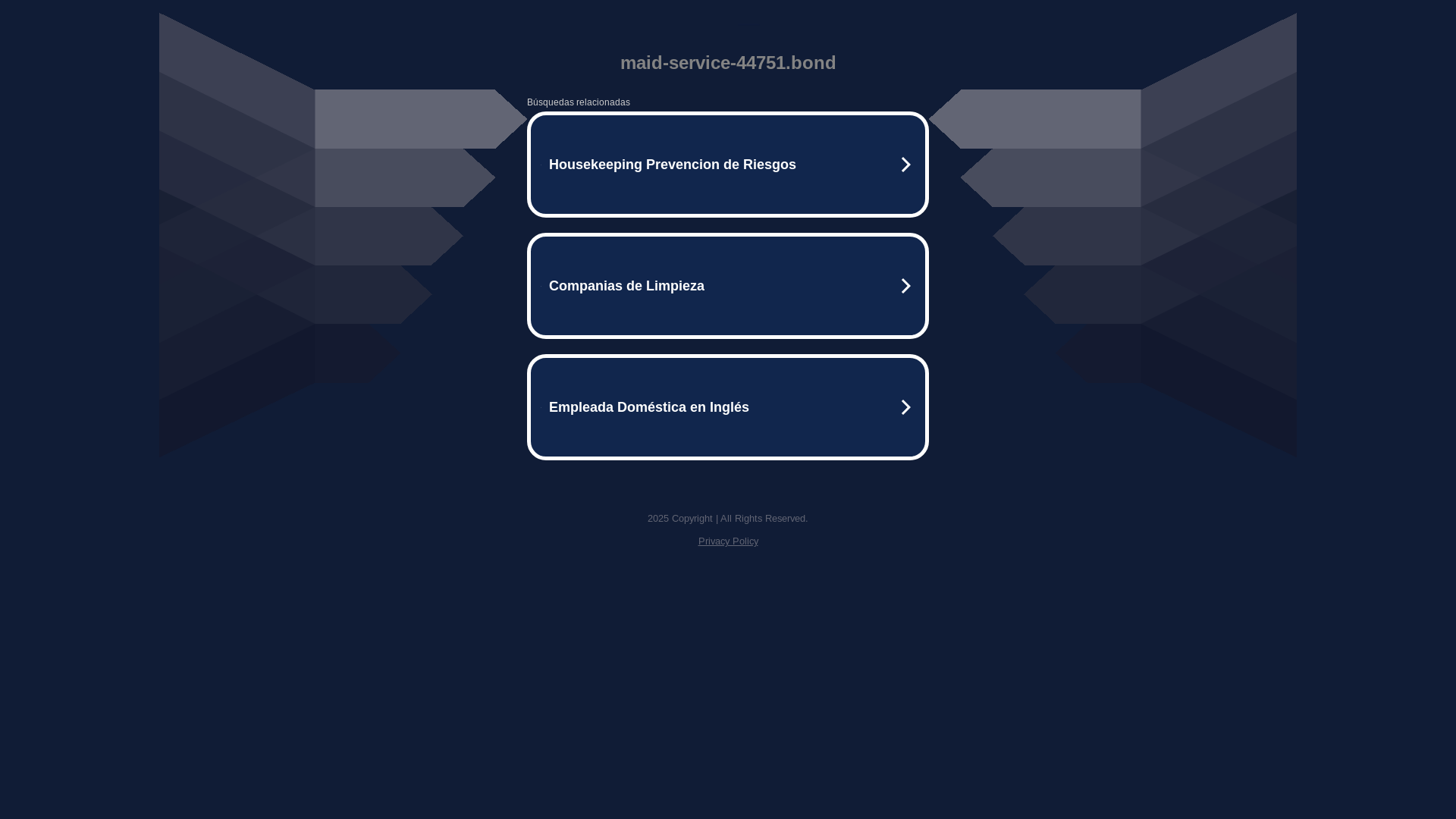 website screenshot of https://maid-service-44751.bond/