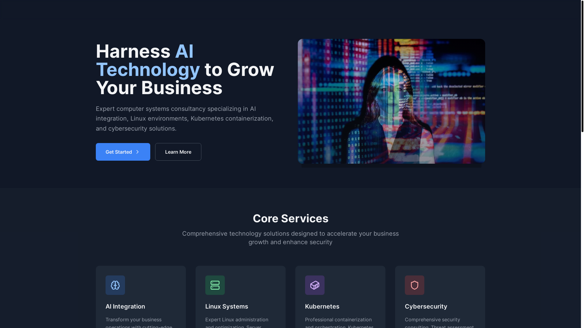 website screenshot of https://exnetsystems.pages.dev/