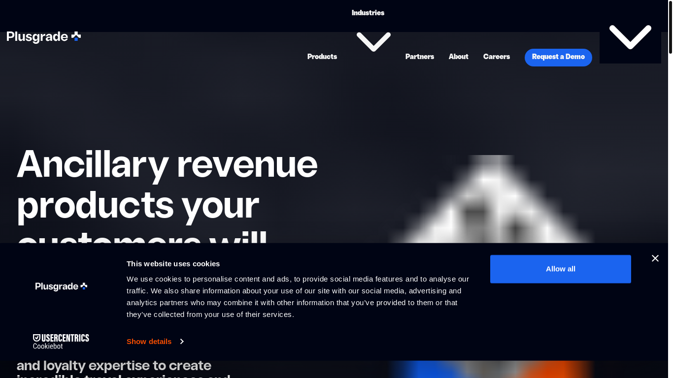 website screenshot of https://www.plusgrade.com/