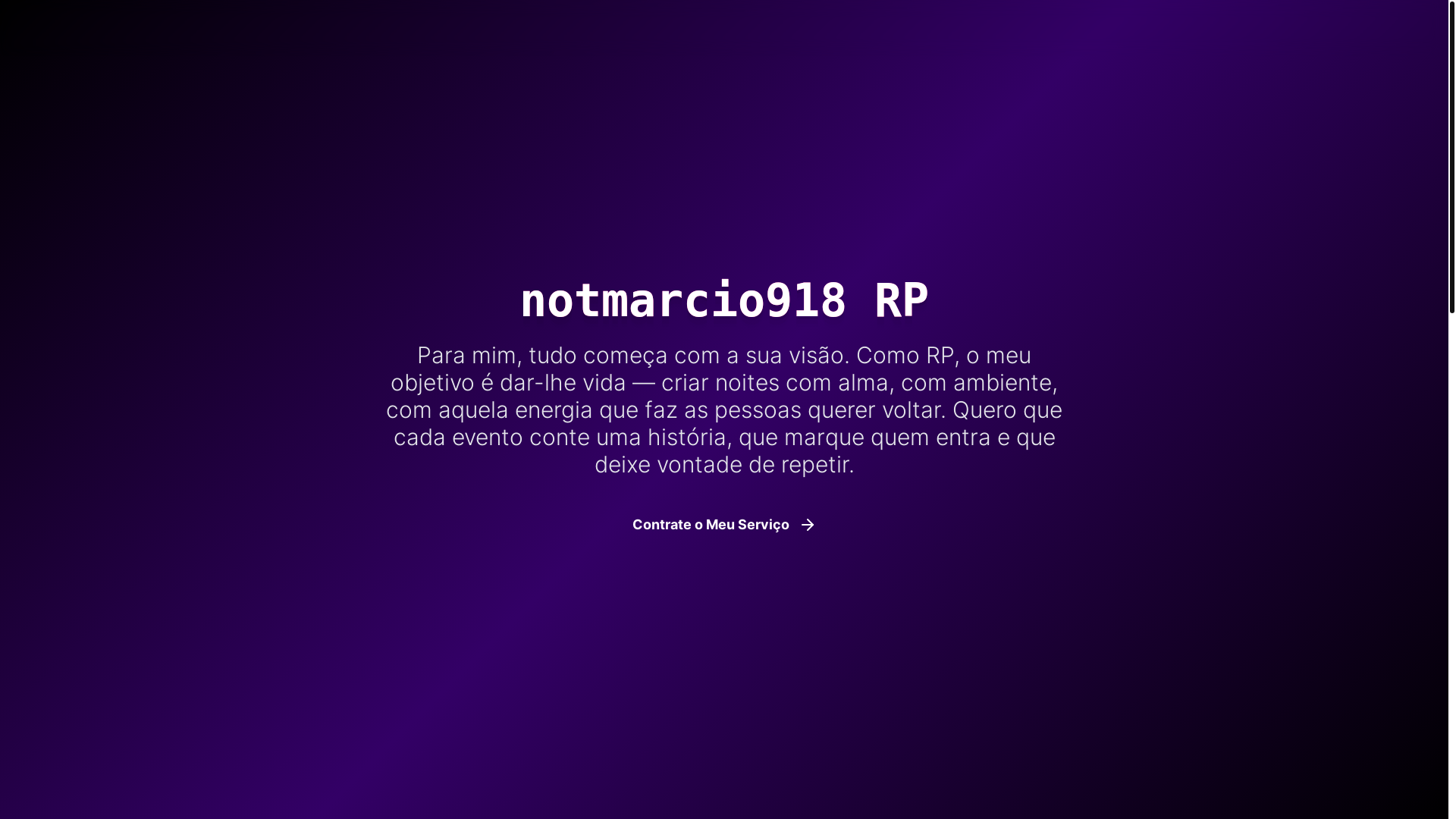 website screenshot of https://notmarcio918.eu/