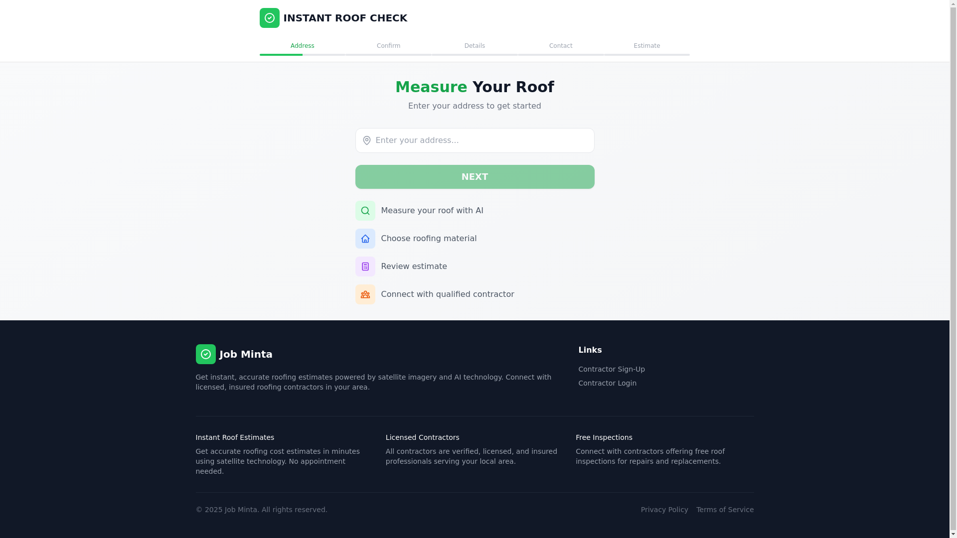 website screenshot of https://roofcounts.com/