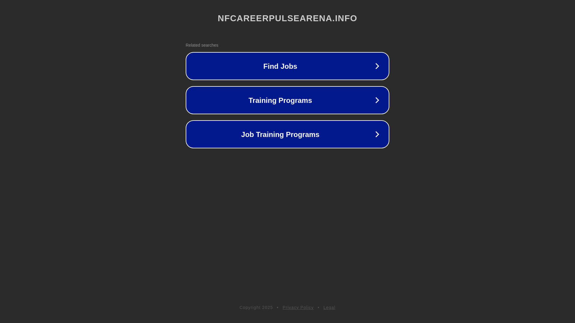 website screenshot of https://nfcareerpulsearena.info/