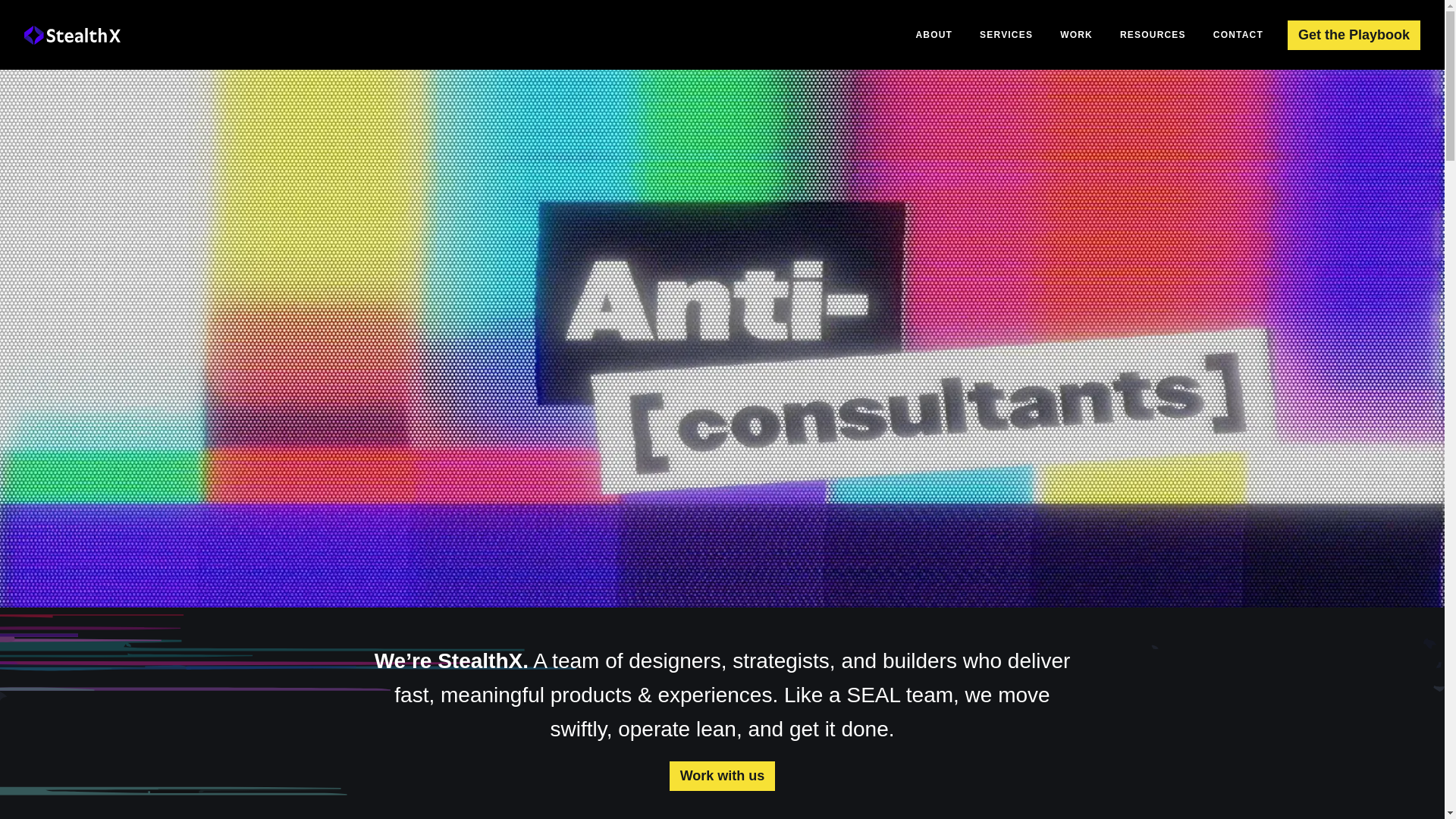 website screenshot of https://stealthx.biz/