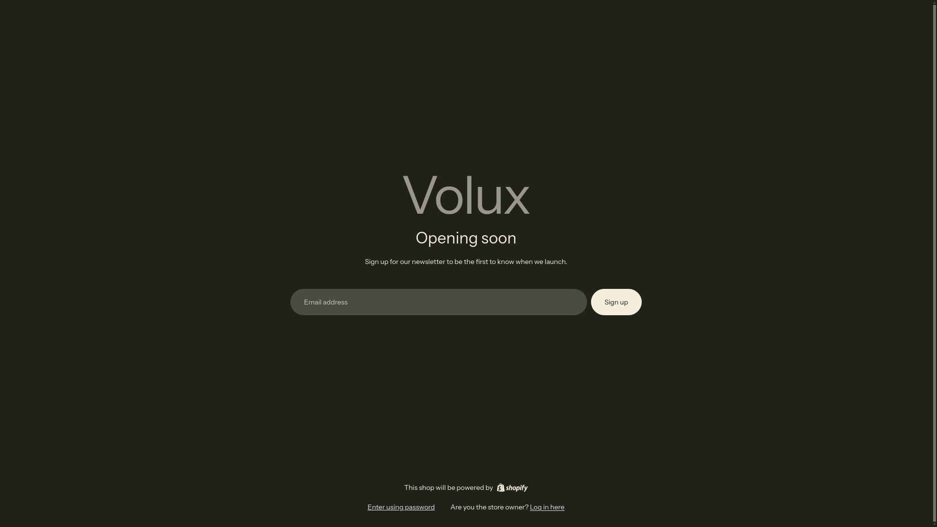 website screenshot of https://voluxband.com/