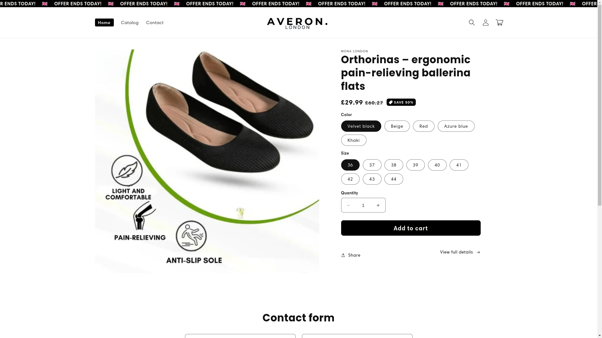 website screenshot of https://velorth-london.store/