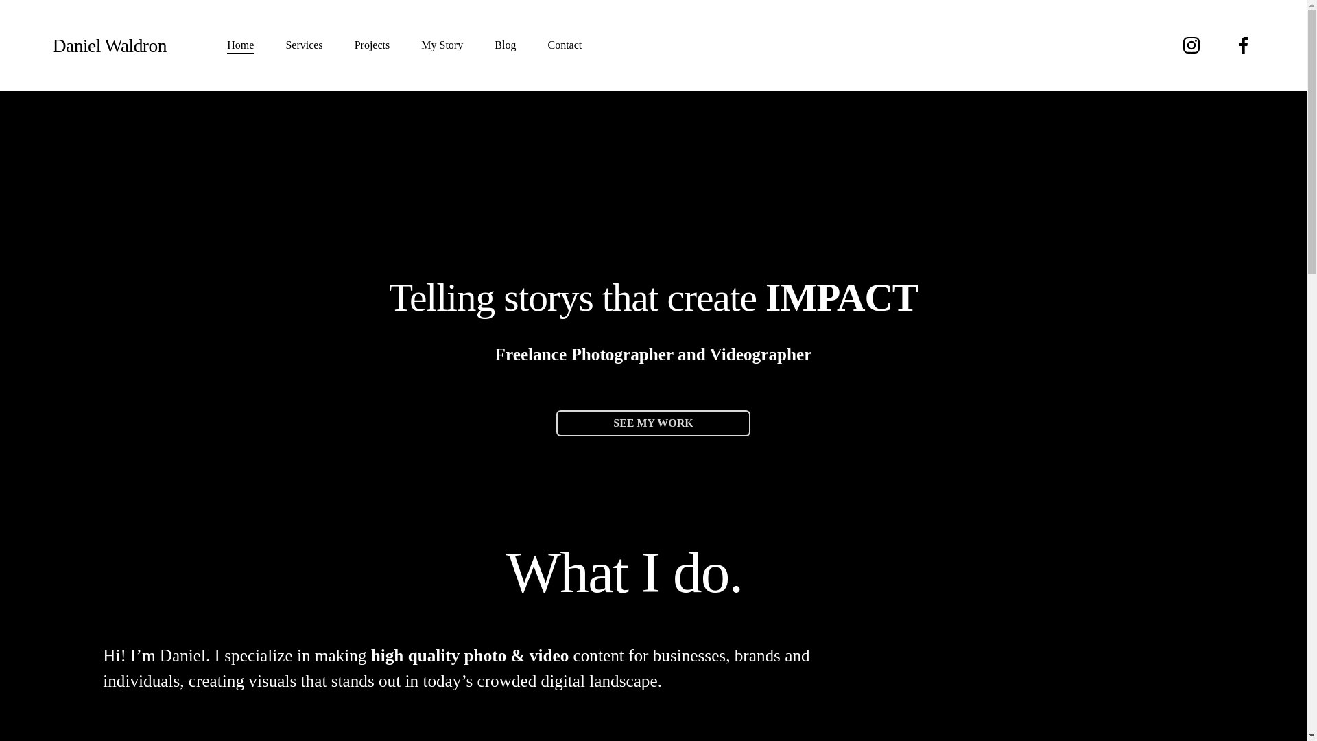 website screenshot of https://daniel-waldron.com/