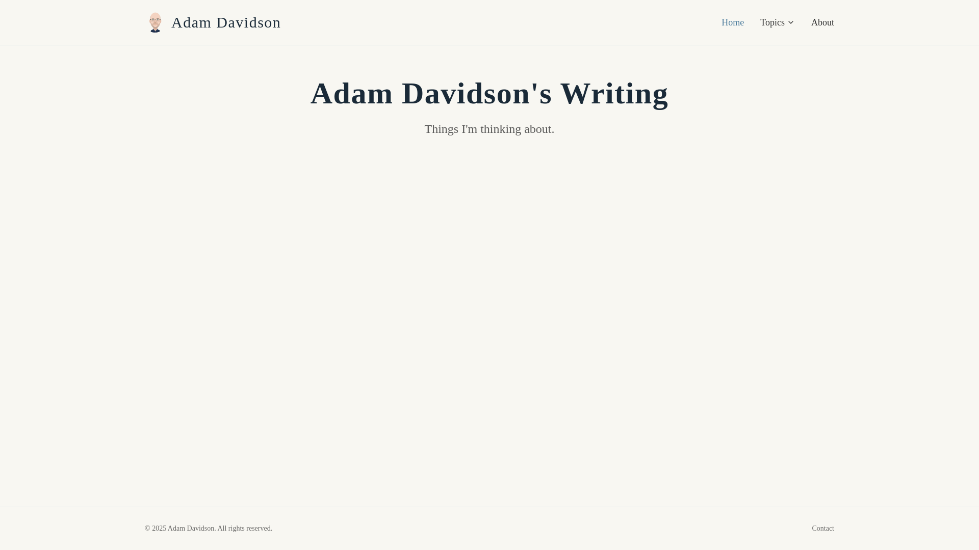 website screenshot of https://adamd.site/
