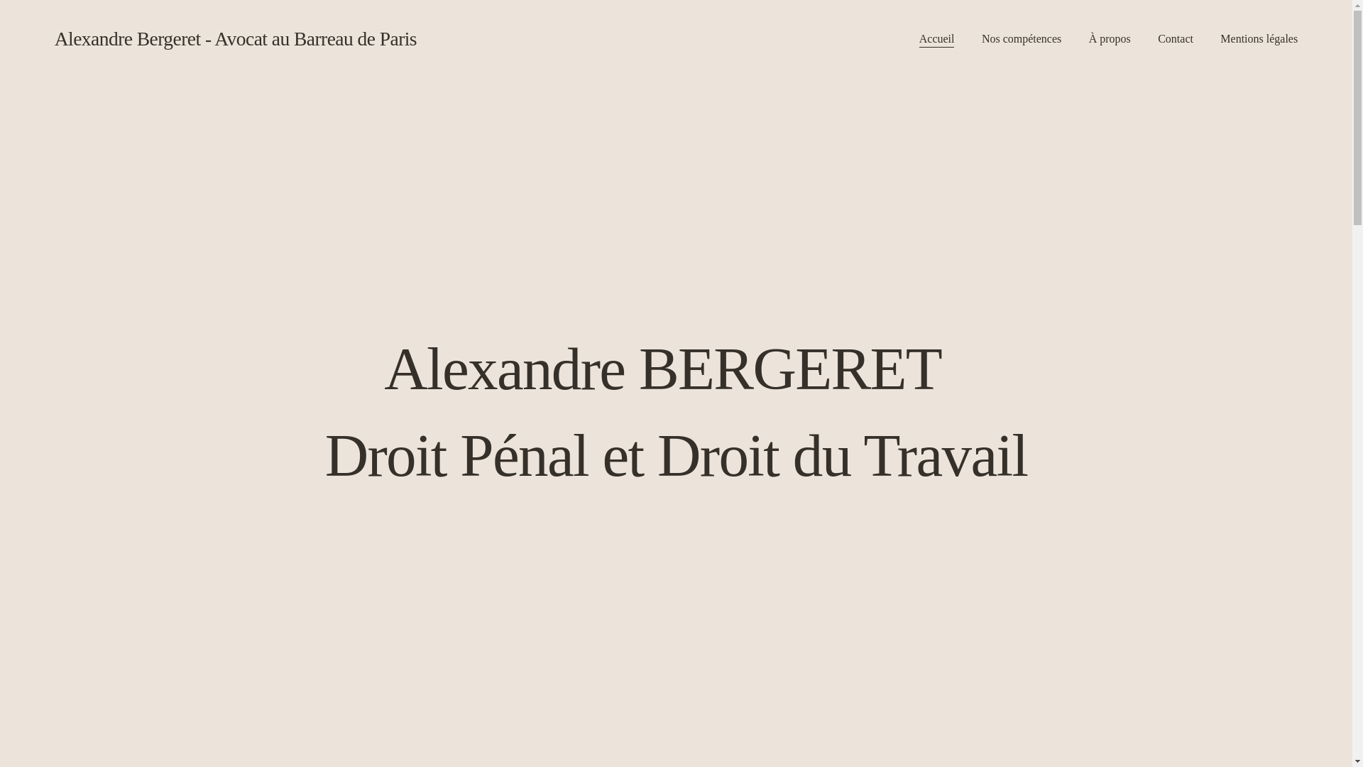 website screenshot of https://bergeret-avocat.fr/