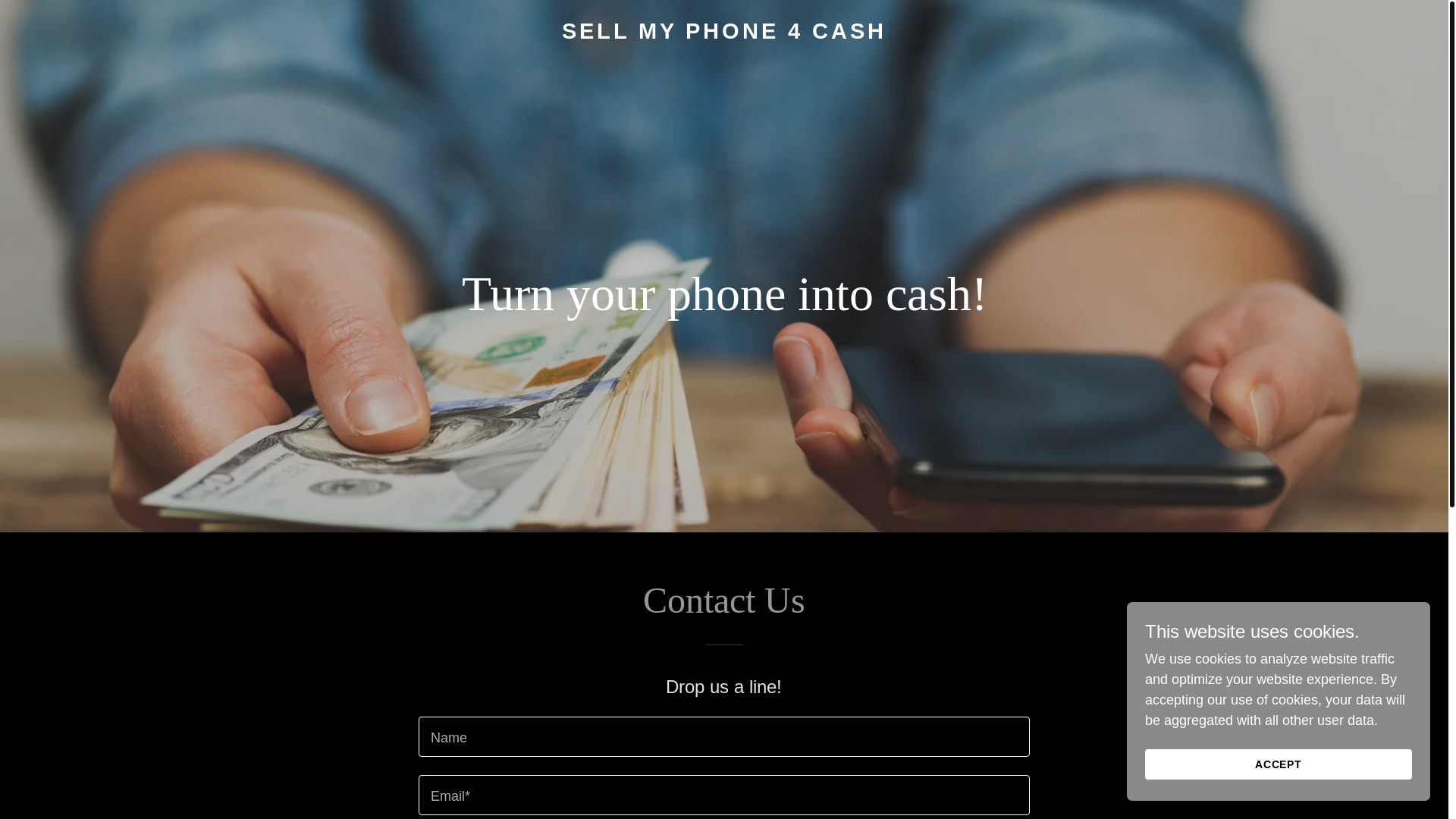 website screenshot of https://sellmyphone4cash.com/