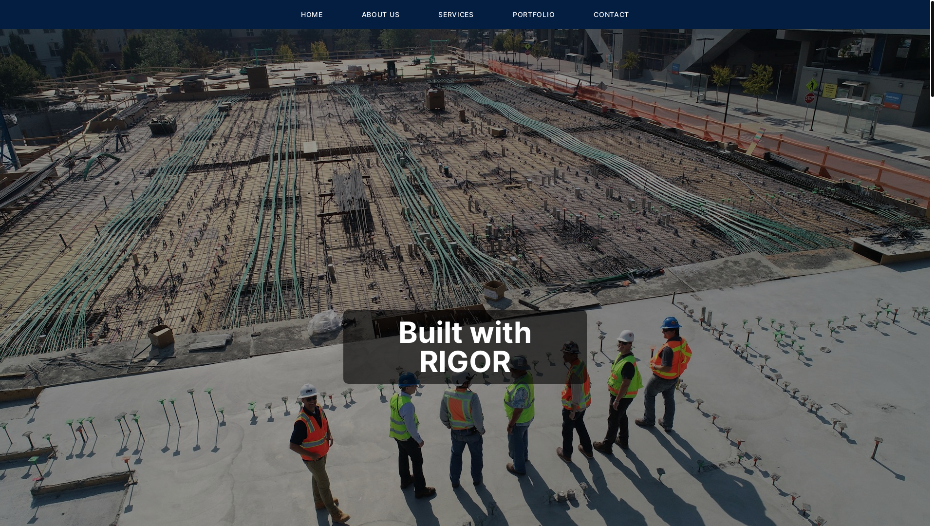 website screenshot of https://rigorconstruction.com/