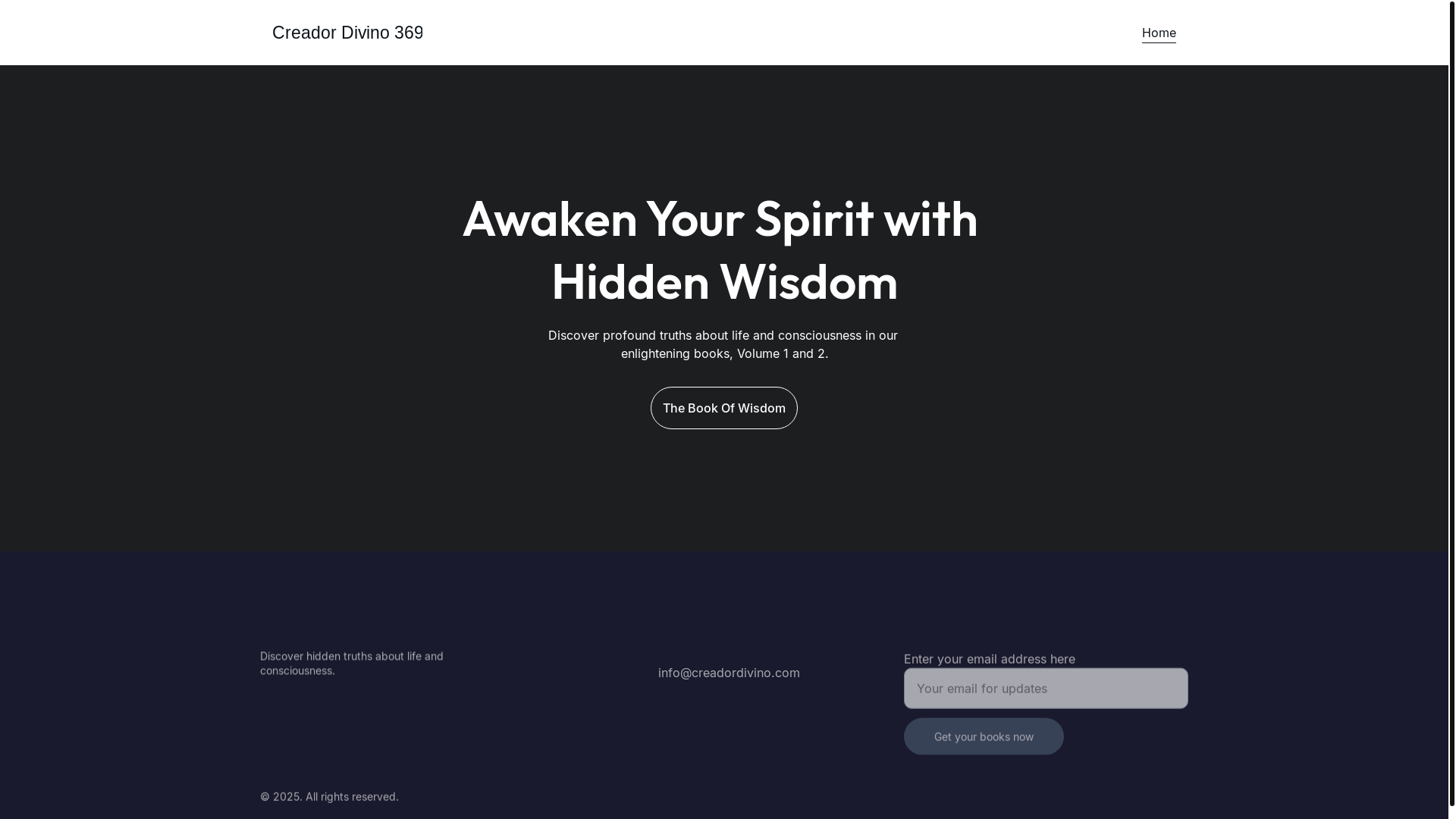 website screenshot of https://creadordivino.com/