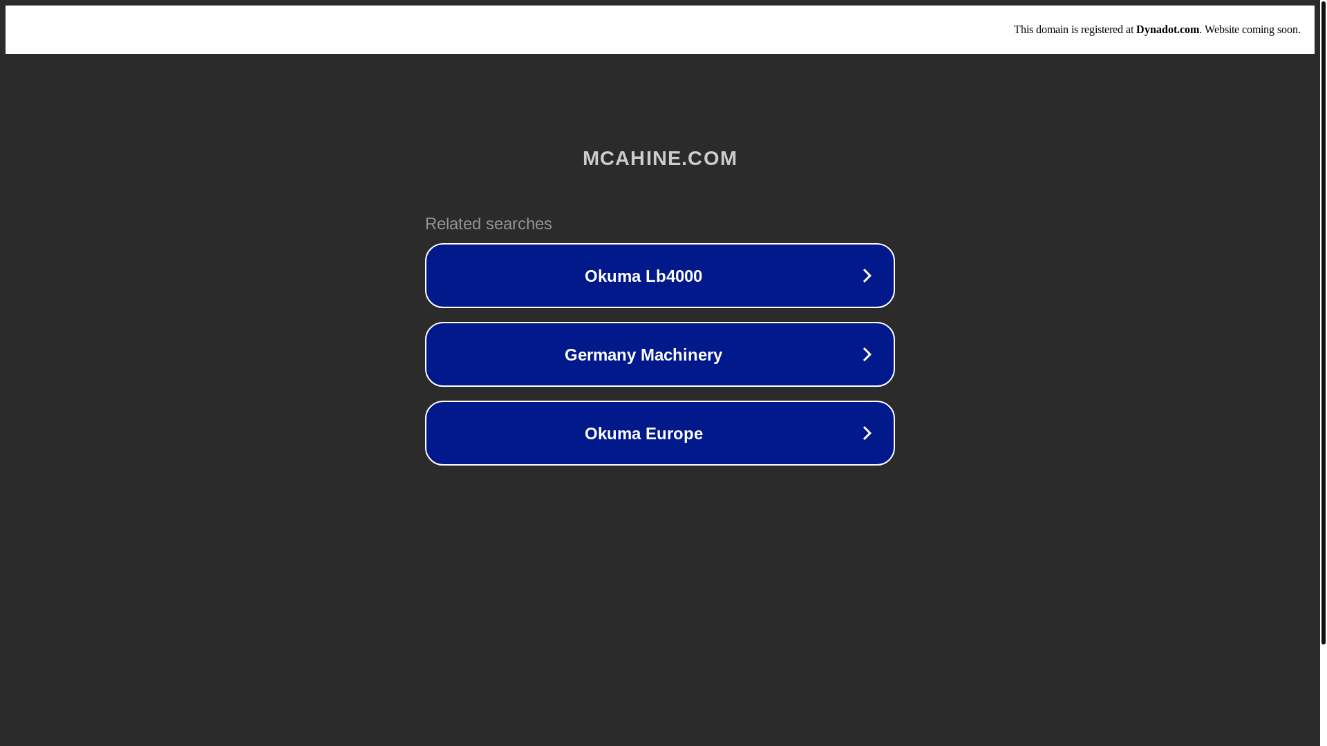 website screenshot of https://mcahine.com/