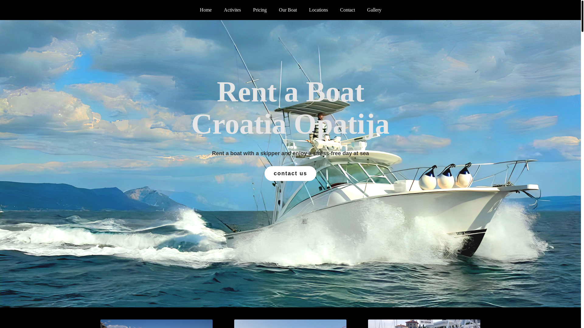 website screenshot of https://rentboatopatija.com/