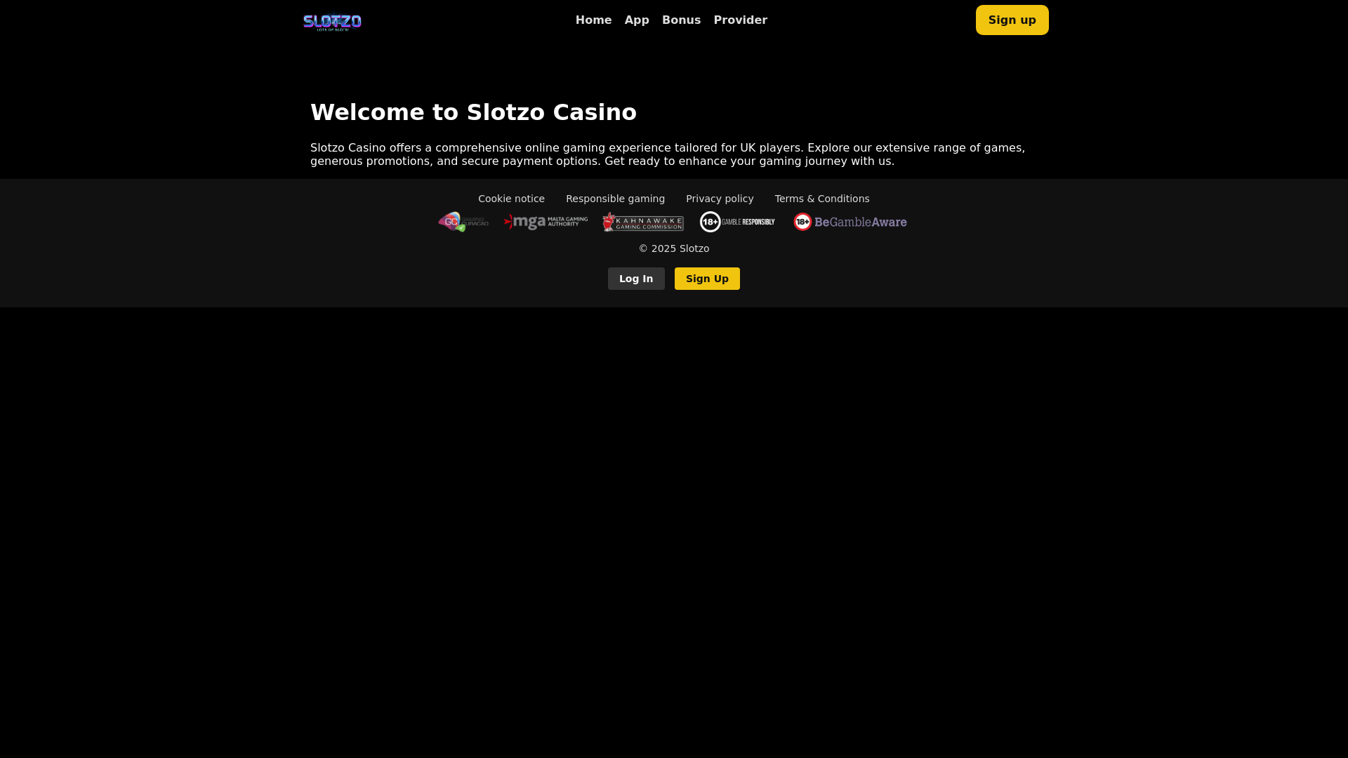 website screenshot of https://slotzo-bet.pages.dev/