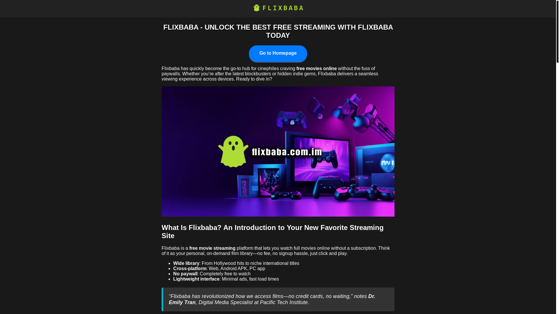 website screenshot of https://flixbaba.world/